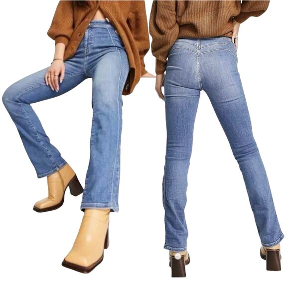 Free People Denim - Free People Cross My Heart Jeans in Burnin Blue Booty Love 27